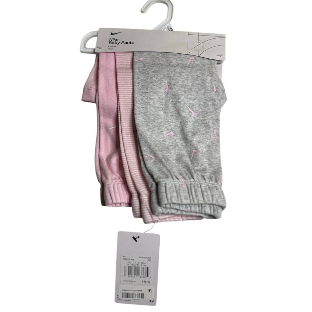 6 MONTHS BABY GIRL NIKE PANTS NWT 3 PACK